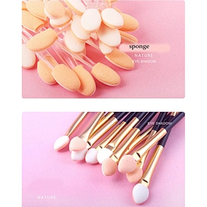 Wholesale cosmetic tools double head portable 4pcs makeup eyeshadow brush applicator set