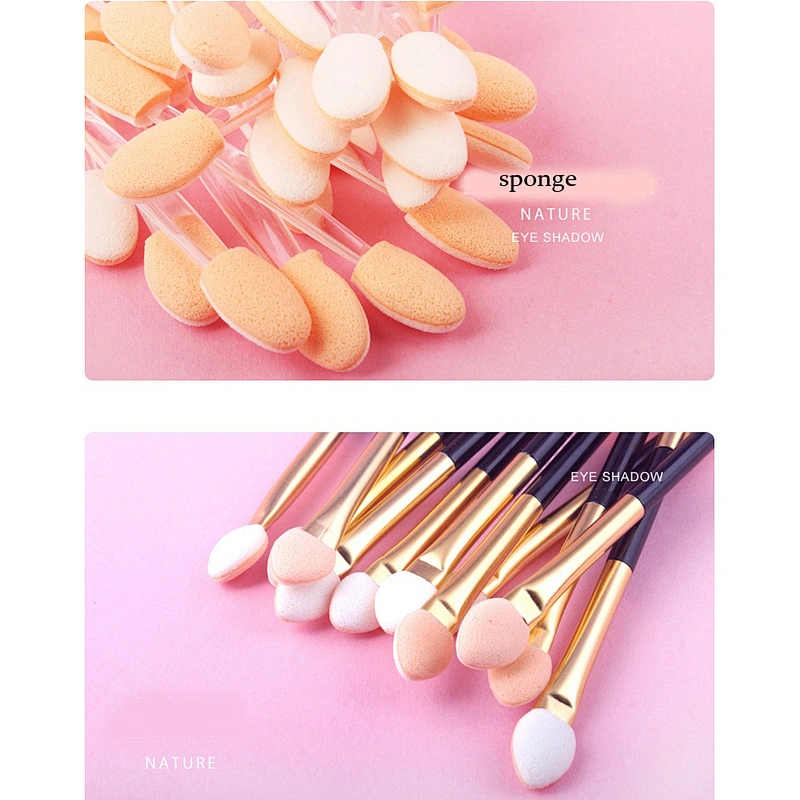 Wholesale cosmetic tools double head portable 4pcs makeup eyeshadow brush applicator set