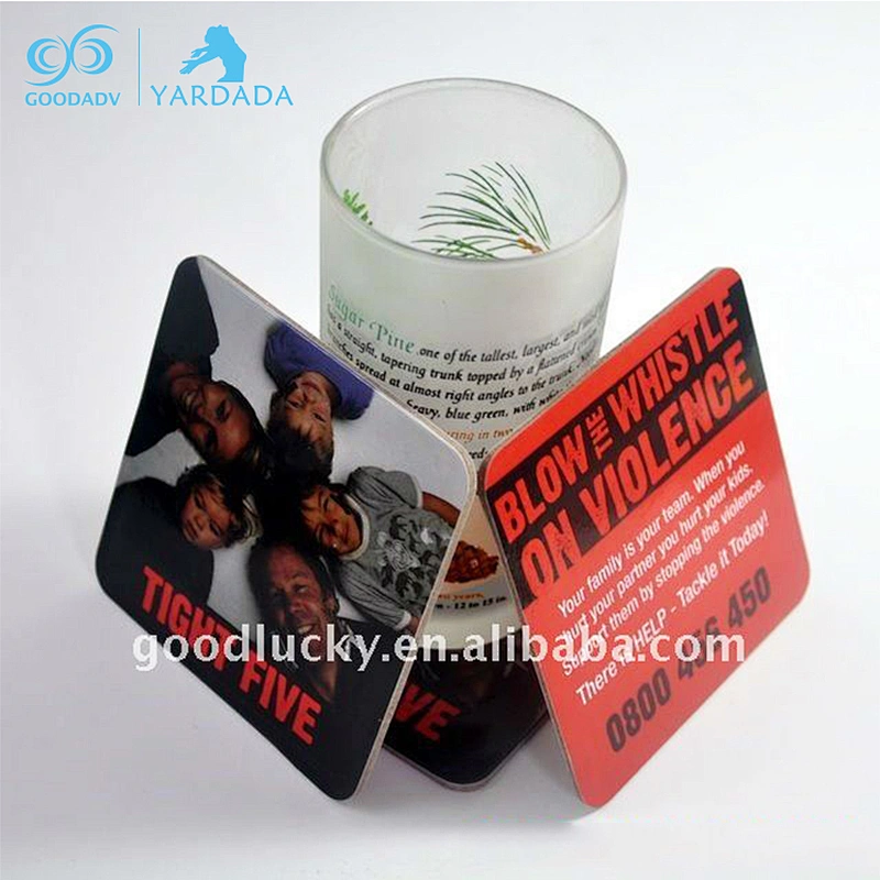 Eco Table Placemat Decor Wood Cup Mat Custom mdf Coaster