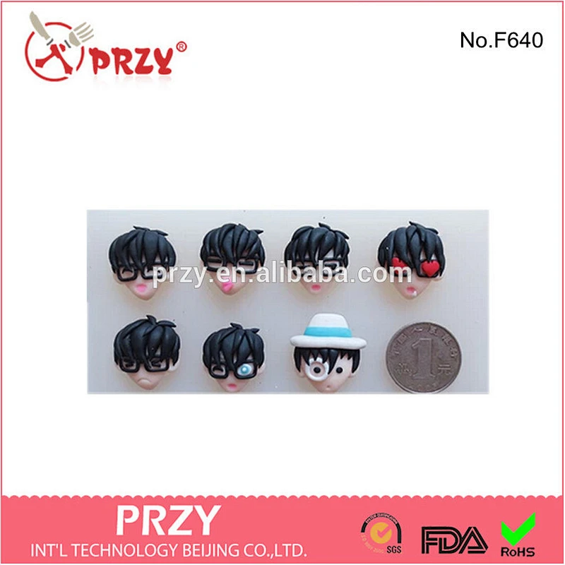 F640 PRZY face silicone modelling cake decorations / silicone mold for cake decorations