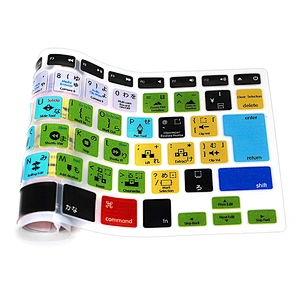 Waterproof Keyboard Skins Premiere Pro CC Shortcuts Silicone Keypad Protector Laptop Keyboard Cover For macbook pro 15 retina