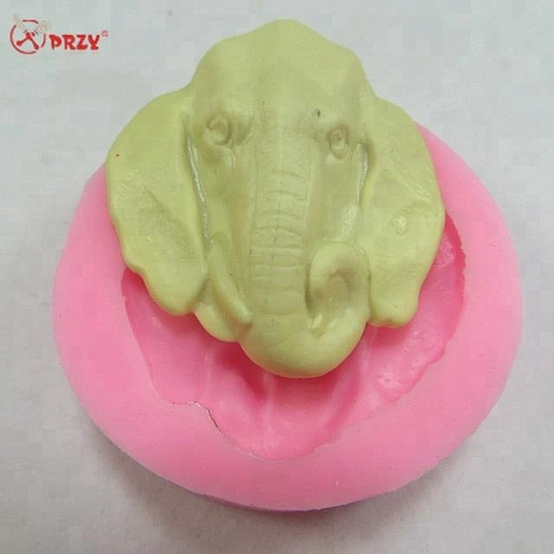 Cute Elephant head decoration mold Fondant Chocolate molds decorative Cake silicone mould