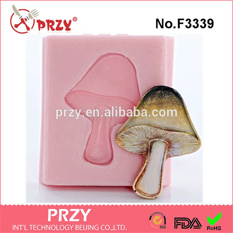 F3339 Mushroom Silicone Mold for cake decoration food grade silicone fondant mold mushroom mold for cake