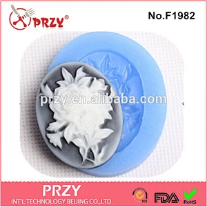F1982 przy gum paste concrete silicone molds for cake decorating
