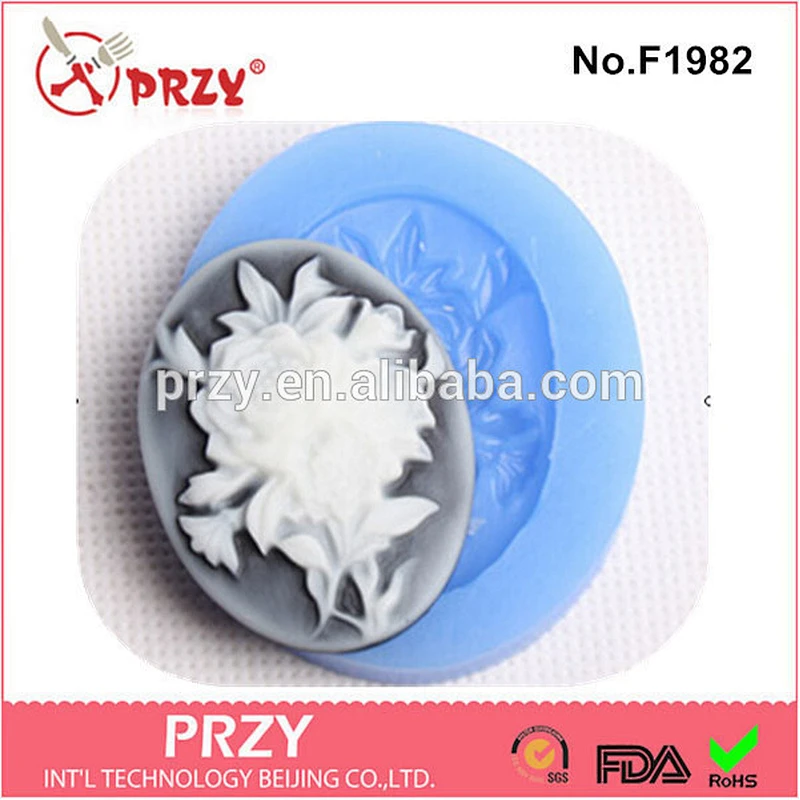 F1982 przy gum paste concrete silicone molds for cake decorating