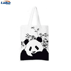 Eco Friendly Organic Silkscreen Printing Shopping Waxed Canvas Tote Bag