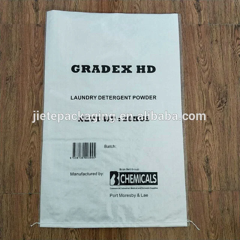 High quality white plastic bopp laminated pp woven detergent packaging bag with lining for chemical and tile adhesive
