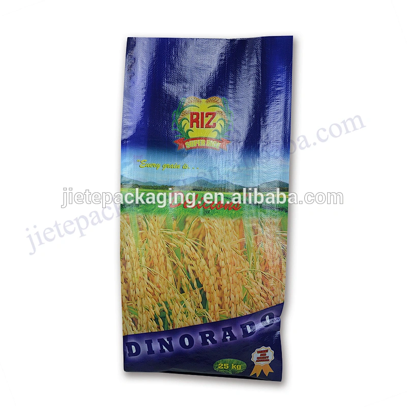 Design printed pp woven fabric basmati rice bag plastic packaging sack for wheat,bean,seed,flour,feed