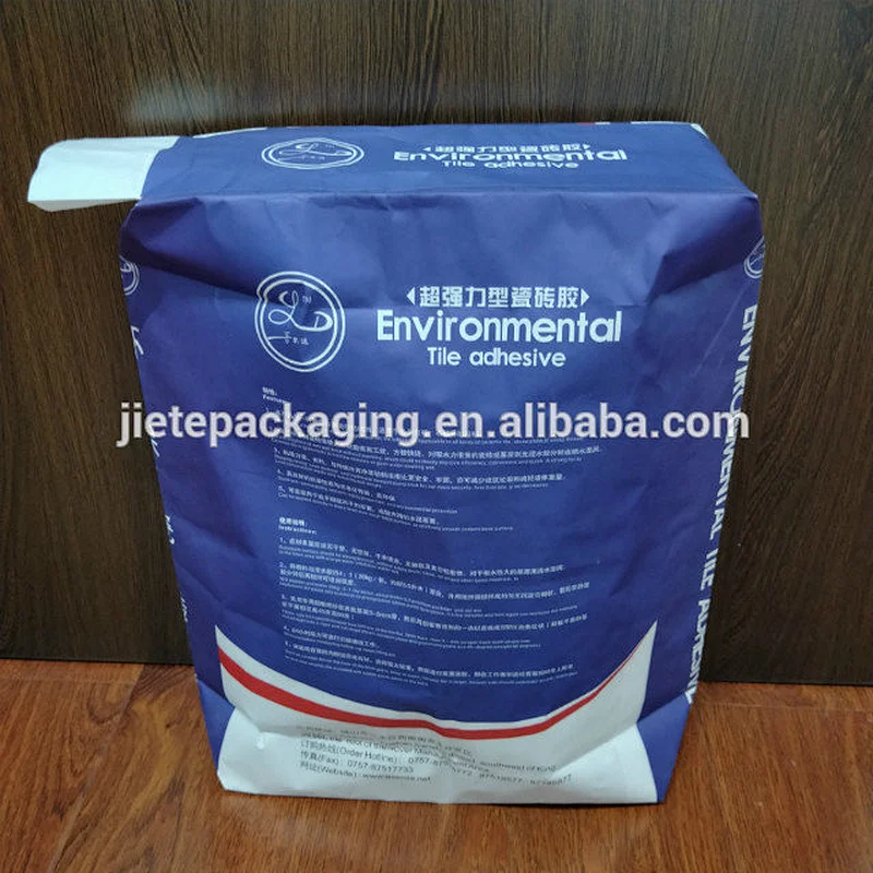 20kg Multilayer paper tile adhesive packaging cement bag/sacks for chemical,mortar,cement,wall putty powder