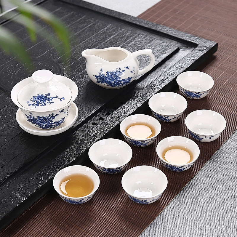 Customized cup graceful floral porcelain drinking set for home