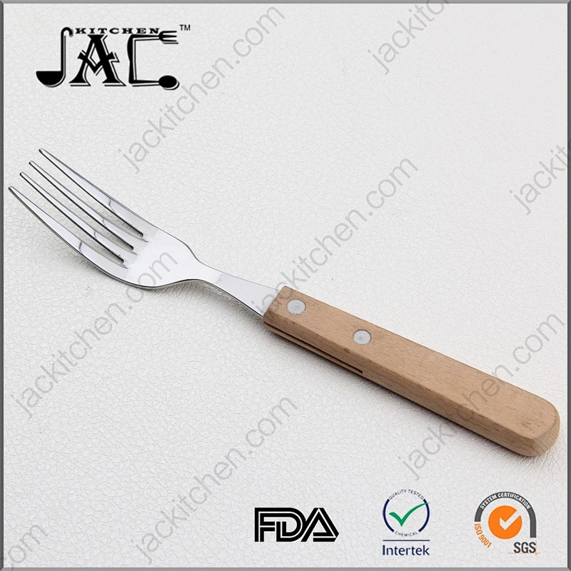 Multi Functional Stainless Steel Flatware Wood Handle Fork