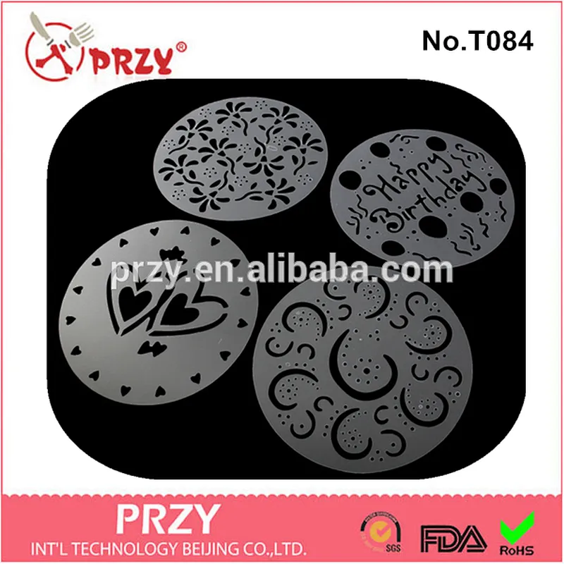 t084 High quality cake decorating plastic cake stencil