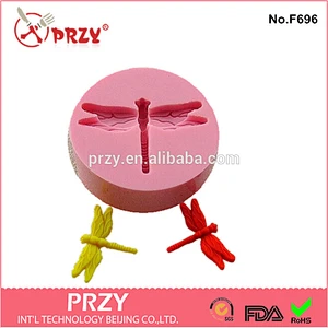 F696 High Quality dragonfly Fondant Silicone mould 3D Silicon Mould Silicone Molds