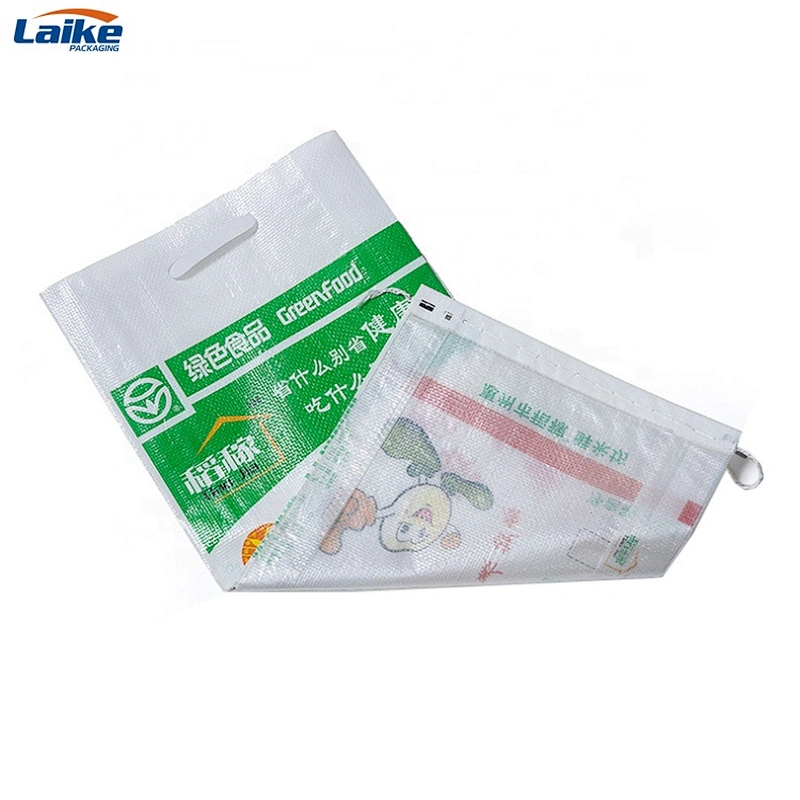 PP woven laminated recyclable custom printing wheat flour plastic bag 50kg 25kg 10kg