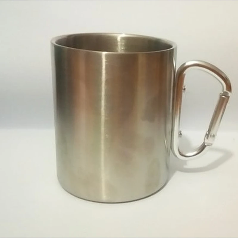 Custom Personalized Double Wall Stainless Steel Carabiner Travel Mug Camping Mug