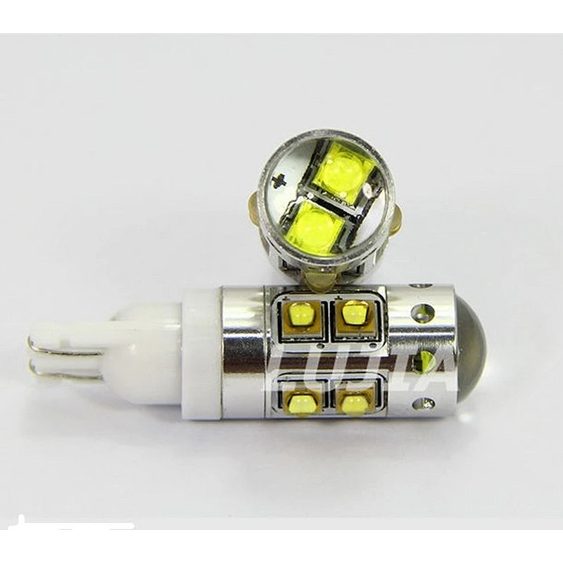 Super bright Samsung Crees XBD (12-24V) 5W led car reading light T10 led lamp lights with lens