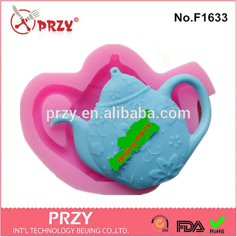 F1633 teapot-2 decorative silicone molds factory price for sale