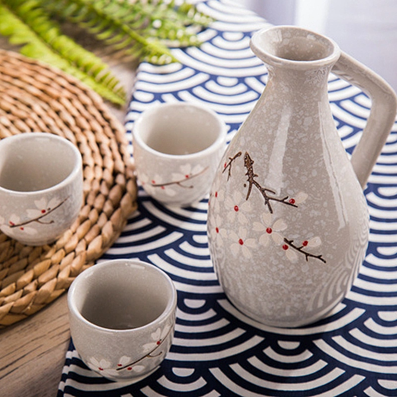 Top-quality chinese ceramic wine bottle 7-piece sets for decorate