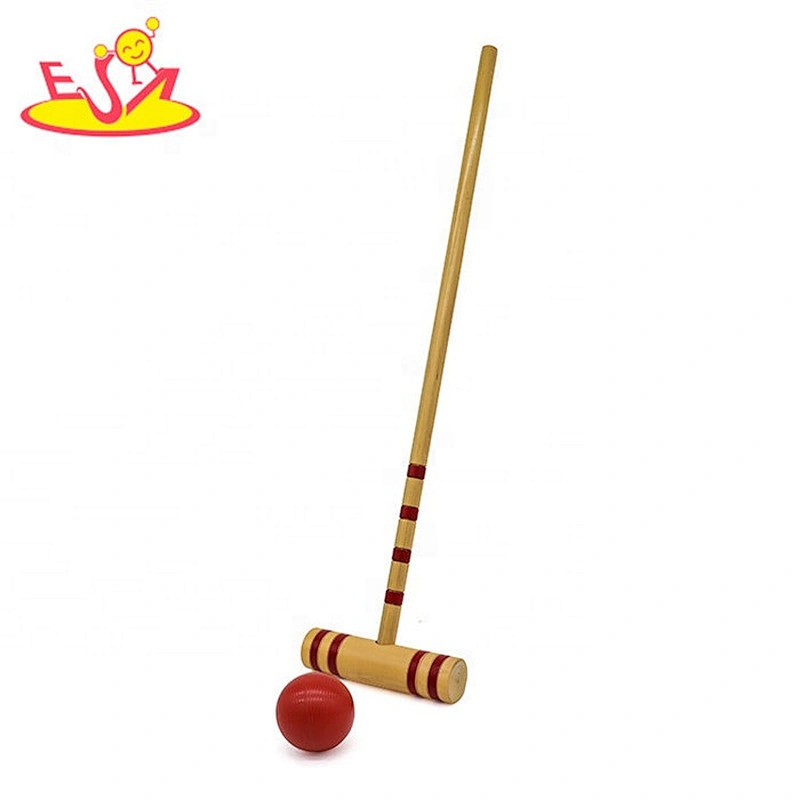 Premium garden 6 playe wooden kids croquet set for outdoor W01D018