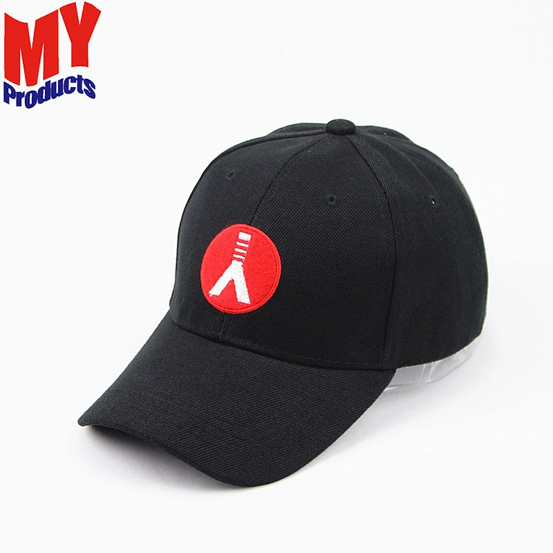 Cheap Good Quality Custom 100% Cotton 6 Panel Flexfit Caps Wholesale Blank Black Baseball Caps