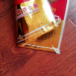 Foil laminated pouch pp woven rice bag with plastic carry handle