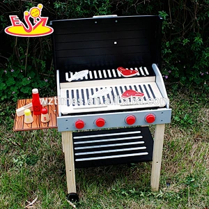 2018 neue design baby holzspielzeug bbq mode kinder holzspielzeug bbq rollenspiel kinder holzspielzeug bbq W10D123