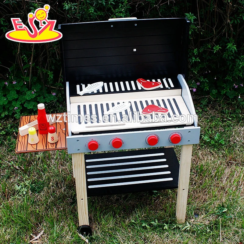 2018 neue design baby holzspielzeug bbq mode kinder holzspielzeug bbq rollenspiel kinder holzspielzeug bbq W10D123
