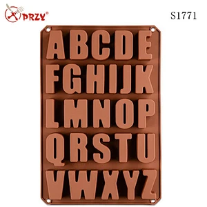 s1771 przy High quality silicone letter soap mold , wholesale letter soap tray mold