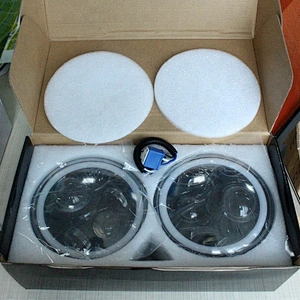 High power 7Inch 60W Round led DRL Halo Jeep Wrangler Headlights
