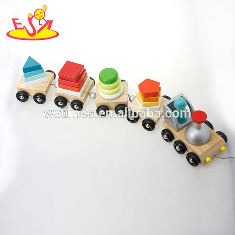 Wholesale newest wooden pull blocks car toy hot sale kids wooden pull blocks car toy creative wooden pull blocks car toy W04A270