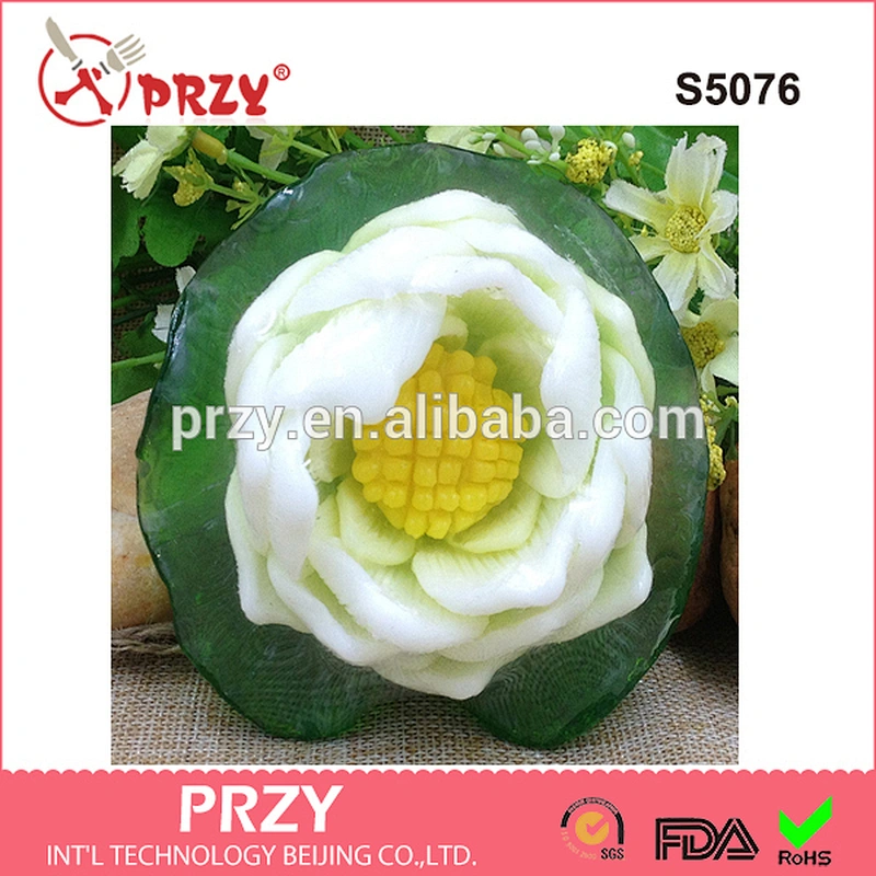 S5076 lotus soap mold 3d silicone molds silicone soap molds