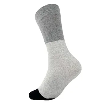 custom adult mens pure cotton pattern crew dress 100% organic cotton socks