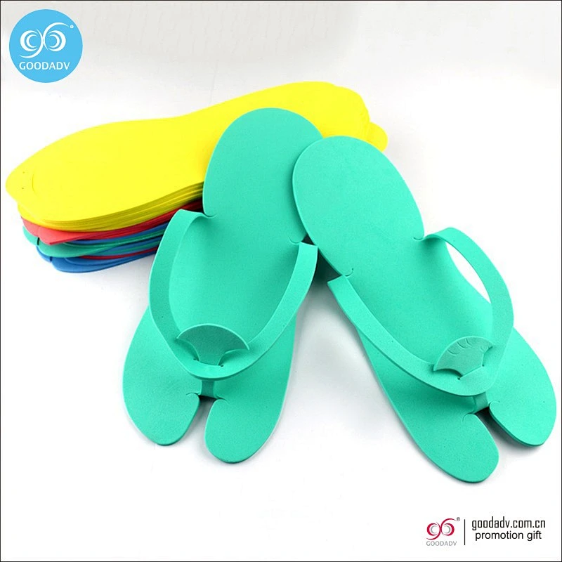 Cheap wholesale custom printed color disposable flip flops with brand logo