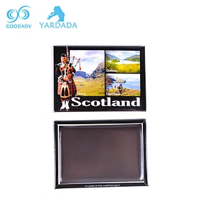 Fashion Rectangle Custom Printing Landscape Picture Tinplate Fridge Magnet
