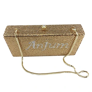 In style customize name bag 100% handmade crystal purse
