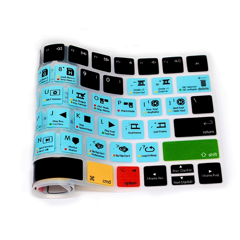 Hot sale DaVinci Resolve Shortcut desktop computer cover Hotkeys Silicone cover keyboard  silicone for magic keyboard MLA22LLB/A