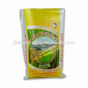 China pp woven packing bag with normal printing for rice, flour purpose 50kg 25kg 5kg