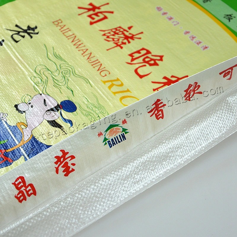Wholesale plastic grain sack pp woven basmati rice bag 25kg