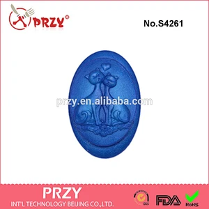 S4261 PRZY Cats in love - Silicone Mould, Soap making - mold, resin, fimo, polymer