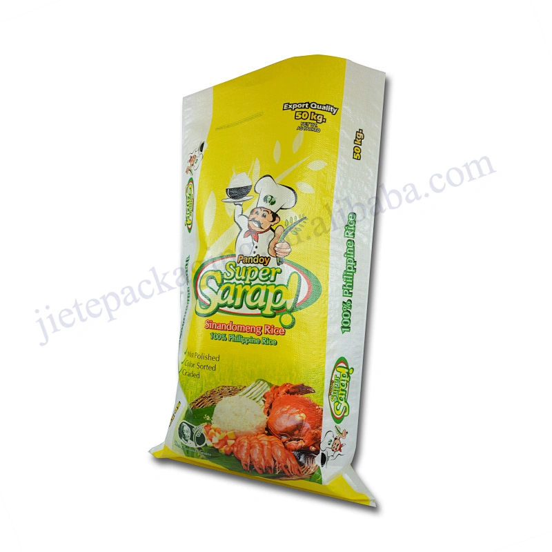 Bopp laminated pp woven rice packing bag sack 50kg agriculture use for export