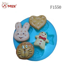 Candy Cookies Mold Fondant Silicone Chocolate Rabbit And Heart Shape Mold