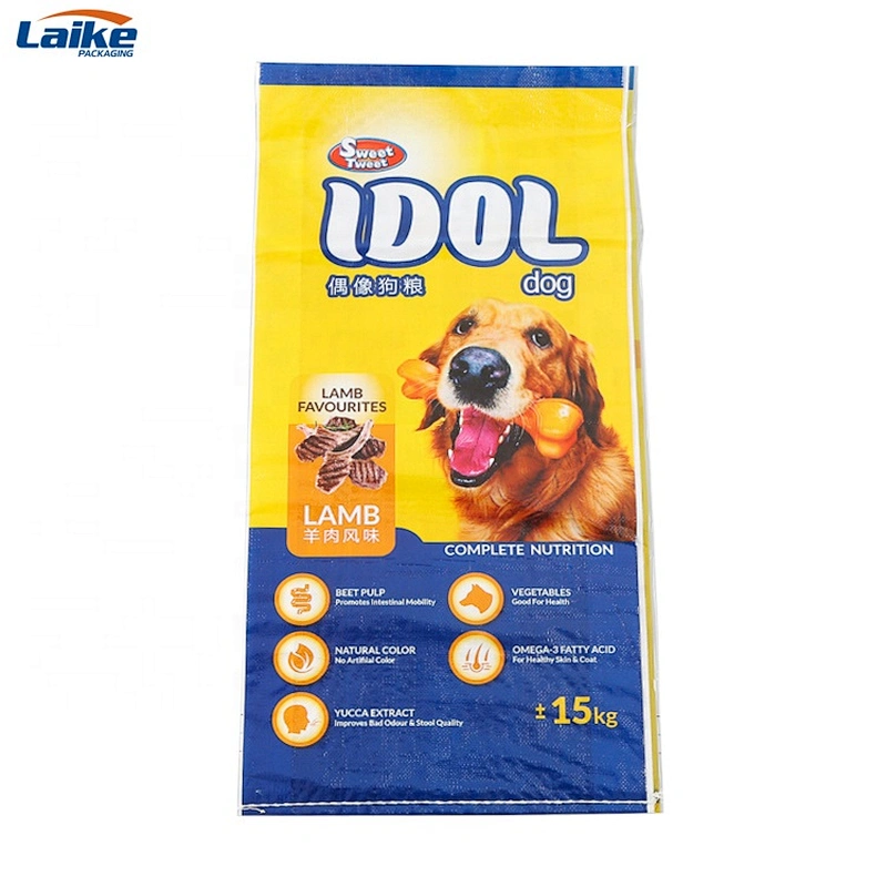Food grade laminated pp woven cat feed   pet dog food packaging bag 10kg 15kg 50kg