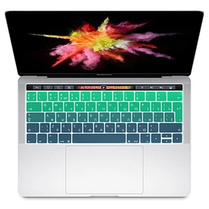 Silicone Rainbow Keyboard Cover for macbook russian keyboard skin For macbook touch bar a1706 keyboard