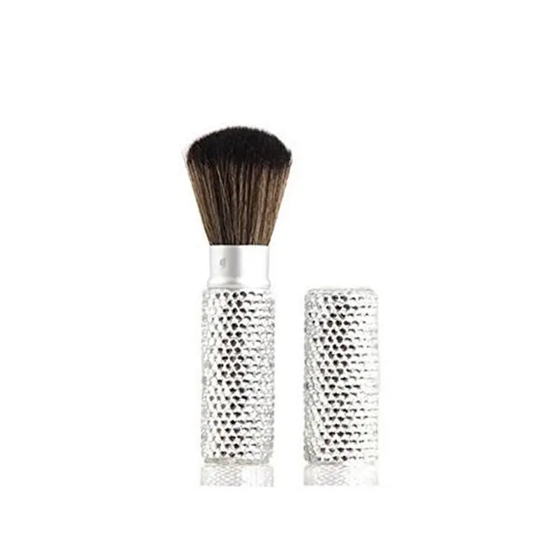 Cosmetic tool travel use diamond kabuki retractable makeup brush flawless foundation or blush application