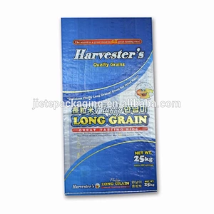 Transparent PP woven rice, sugar, feed, fertilizer, seed packaging bag 25kg with lamination