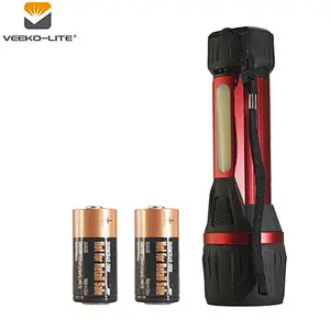 2D BATTERY ALUMINIUM 1W LED +3W COB MAGNETIC FLASHLIGHT 2018 HOT SALE 170 LUMENS