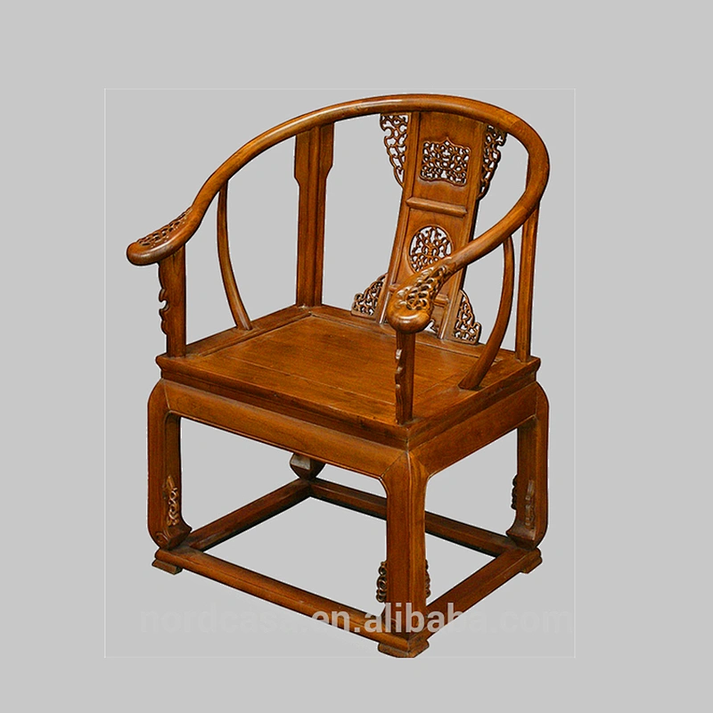 Wooden Chinese Restaurant Armchair