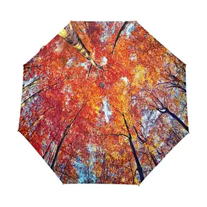 Trasferimento di calore di stampa della stampa di marchio dell'albero dell'albero di vendita calda di progettazione su ordinazione dell'OEM 3foglie automatico aperto e chiuso della donna