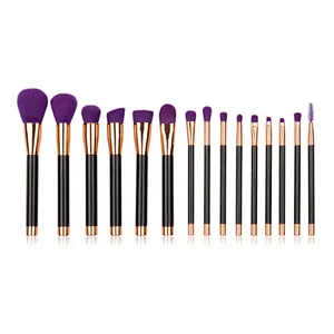 2018 hot sell soft makeup brush set with 15pcs professional makeup brush