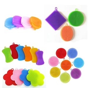 Silicone Dish Washing Sponge Scrubber silicone dish sponge